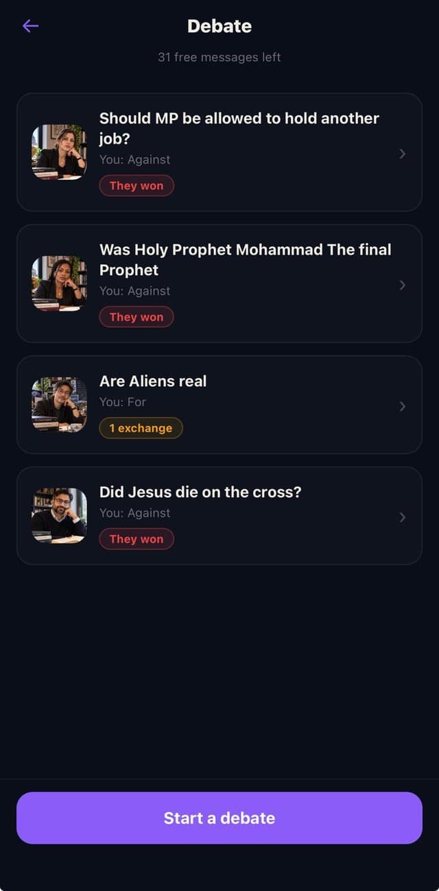 Every debate, judged and kept